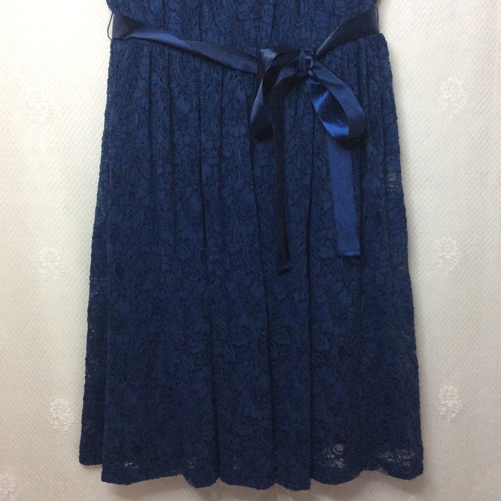 Candalite Navy Lace Overlay Sleeveless Dress XS - Picture 3 of 8